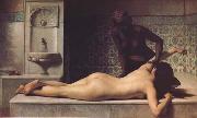 Edouard Debat Ponsan Le Massage scene de hammam (mk32) oil painting artist